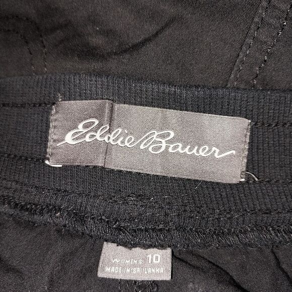 Eddie Bauer Women's Size 10 Black Pull On Pants Hemmed - Picture 5 of 8